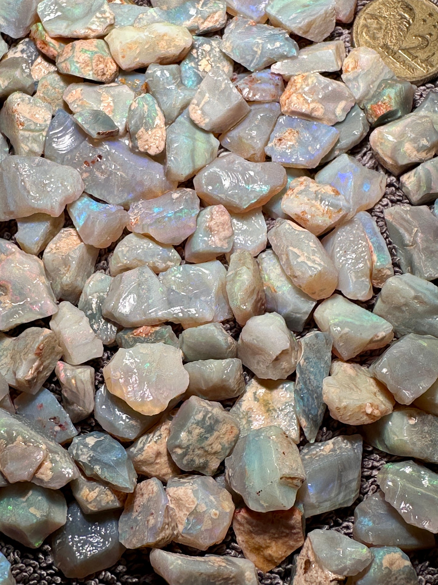 Lambina Crystal Opal Parcel 155.5g — Lambina, South Australia