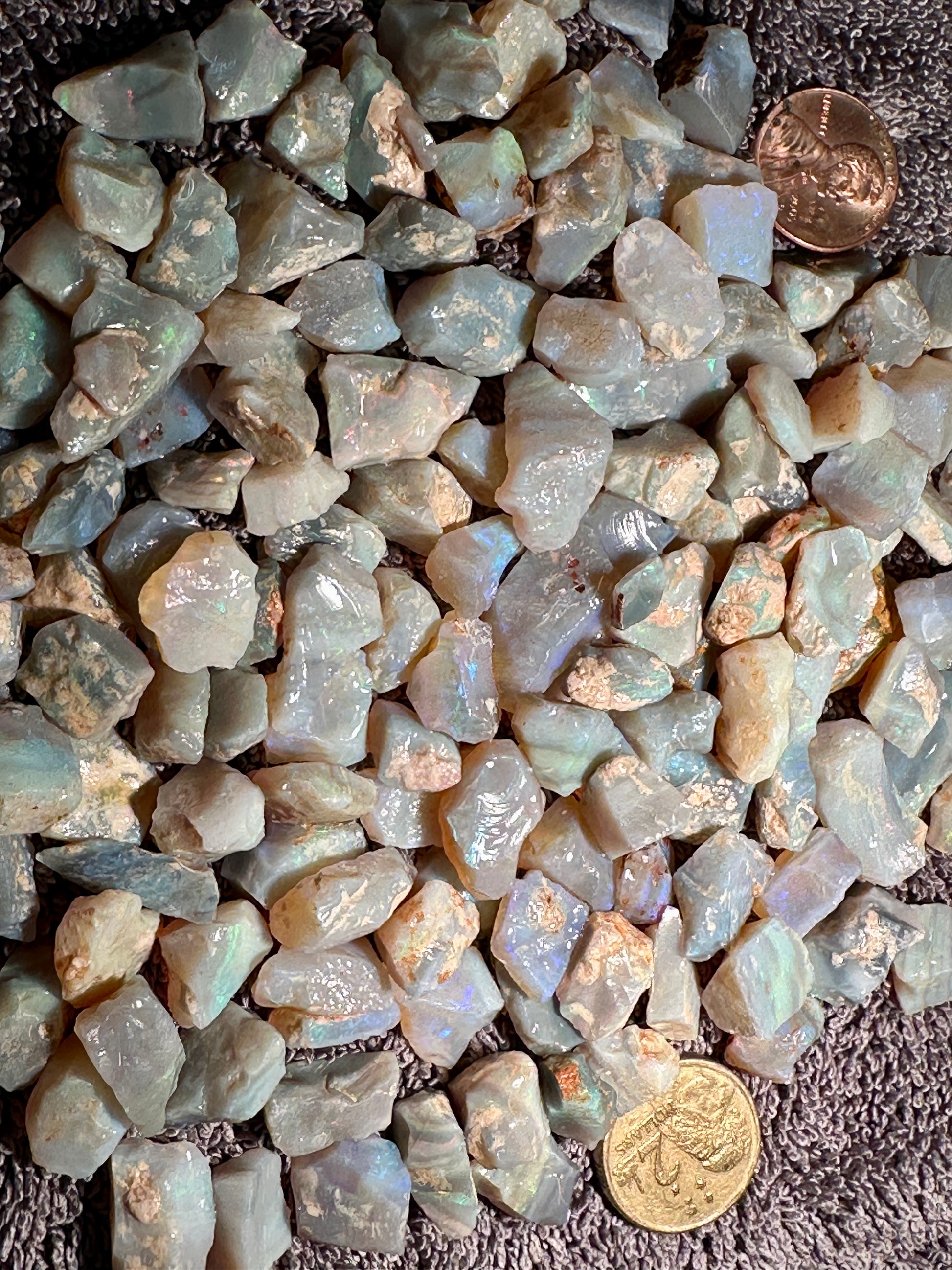 Lambina Crystal Opal Parcel 155.5g — Lambina, South Australia