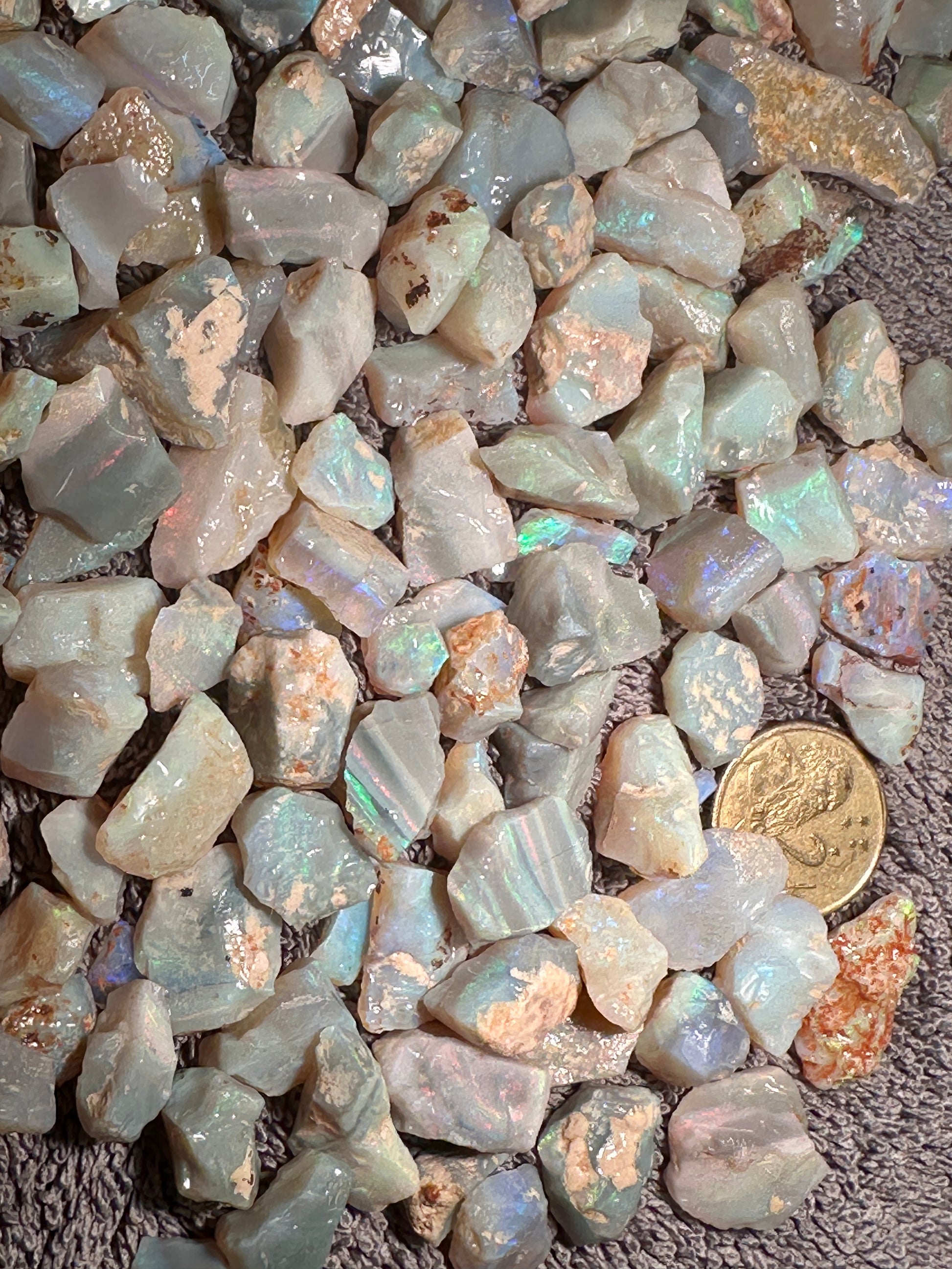 Lambina Crystal Opal Parcel 155.5g - Lambina South Australia 