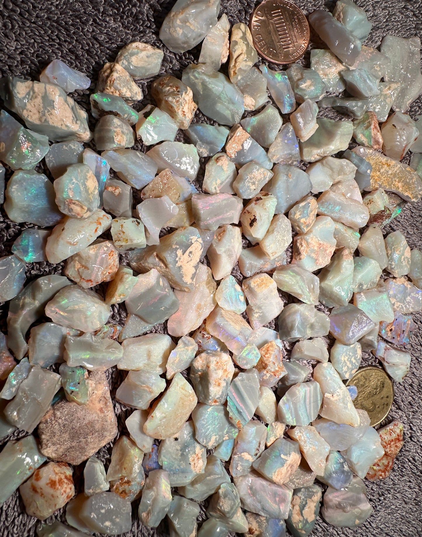 Lambina Crystal Opal Parcel 155.5g - Lambina South Australia 