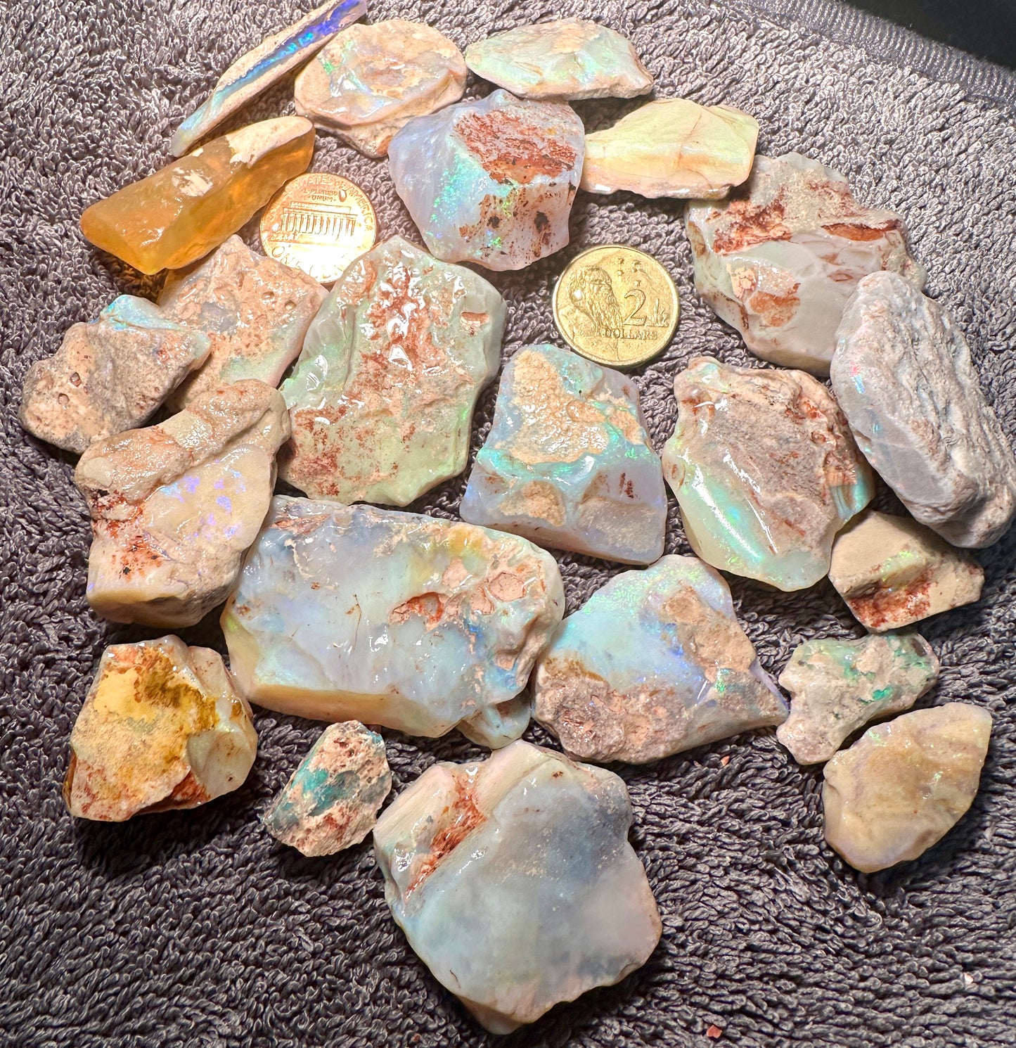Andamooka Rough Opal Parcel 217.7g - Large Specimens & Carving Opal - Andamooka South Australia