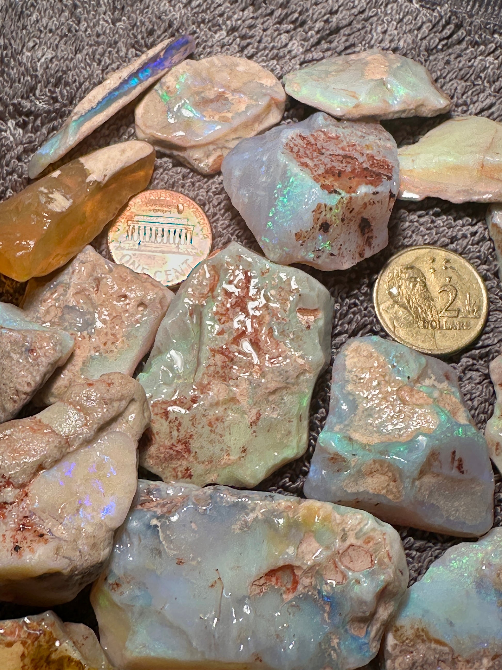 Andamooka Rough Opal Parcel 217.7g - Large Specimens & Carving Opal - Andamooka South Australia