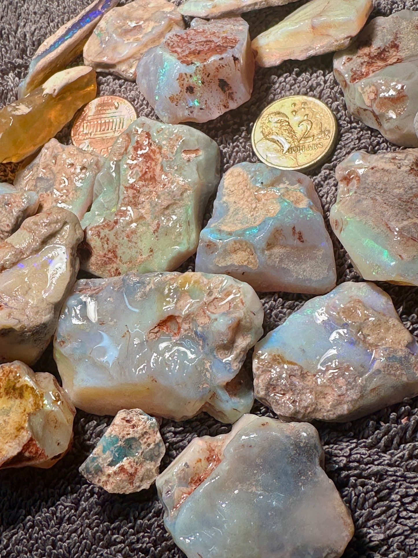 Andamooka Rough Opal Parcel 217.7g - Large Specimens & Carving Opal - Andamooka South Australia
