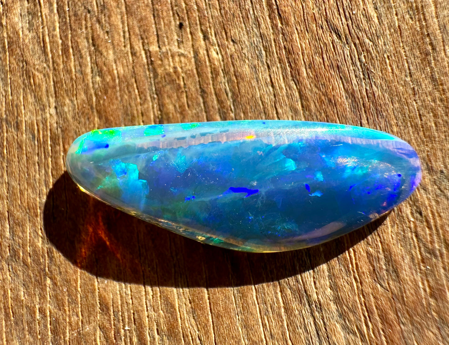 Australian Skinny Shell Crystal Solid Opal 20 x 8 mm 2.1 cts