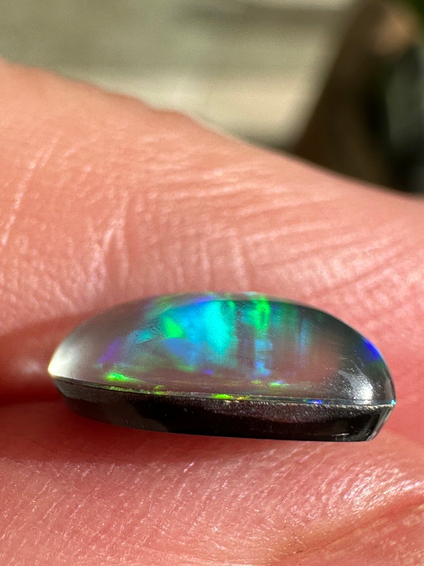 Australian gem crystal freeform opal triplet 11x10mm 3.45 cts 