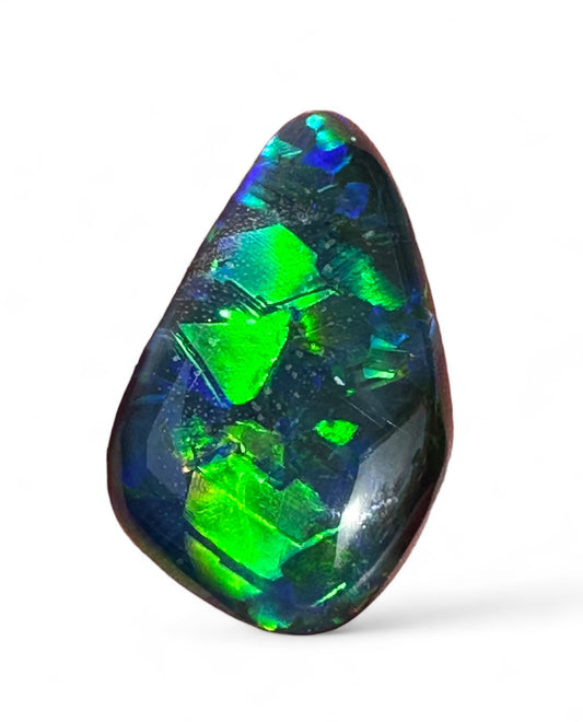 Australian gem crystal freeform opal triplet 13x8mm 2.95 cts