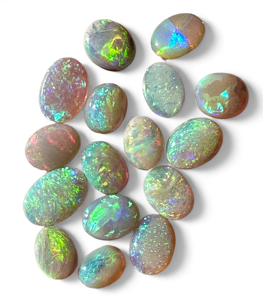 Parcel of Lightning Ridge semi dark crystal opal 9.3 cts