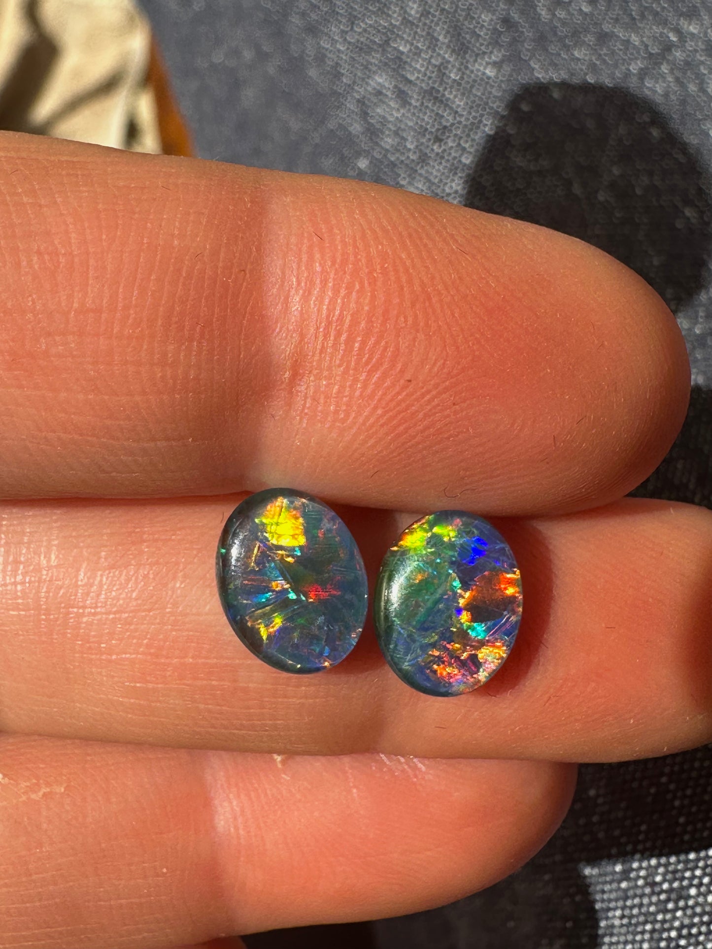 Australian Gem Grade Opal Triplet Pair 10x8mm