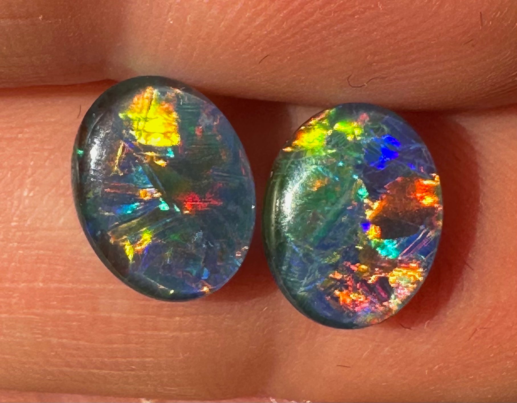 Australian Gem Grade Opal Triplet Pair 10x8mm