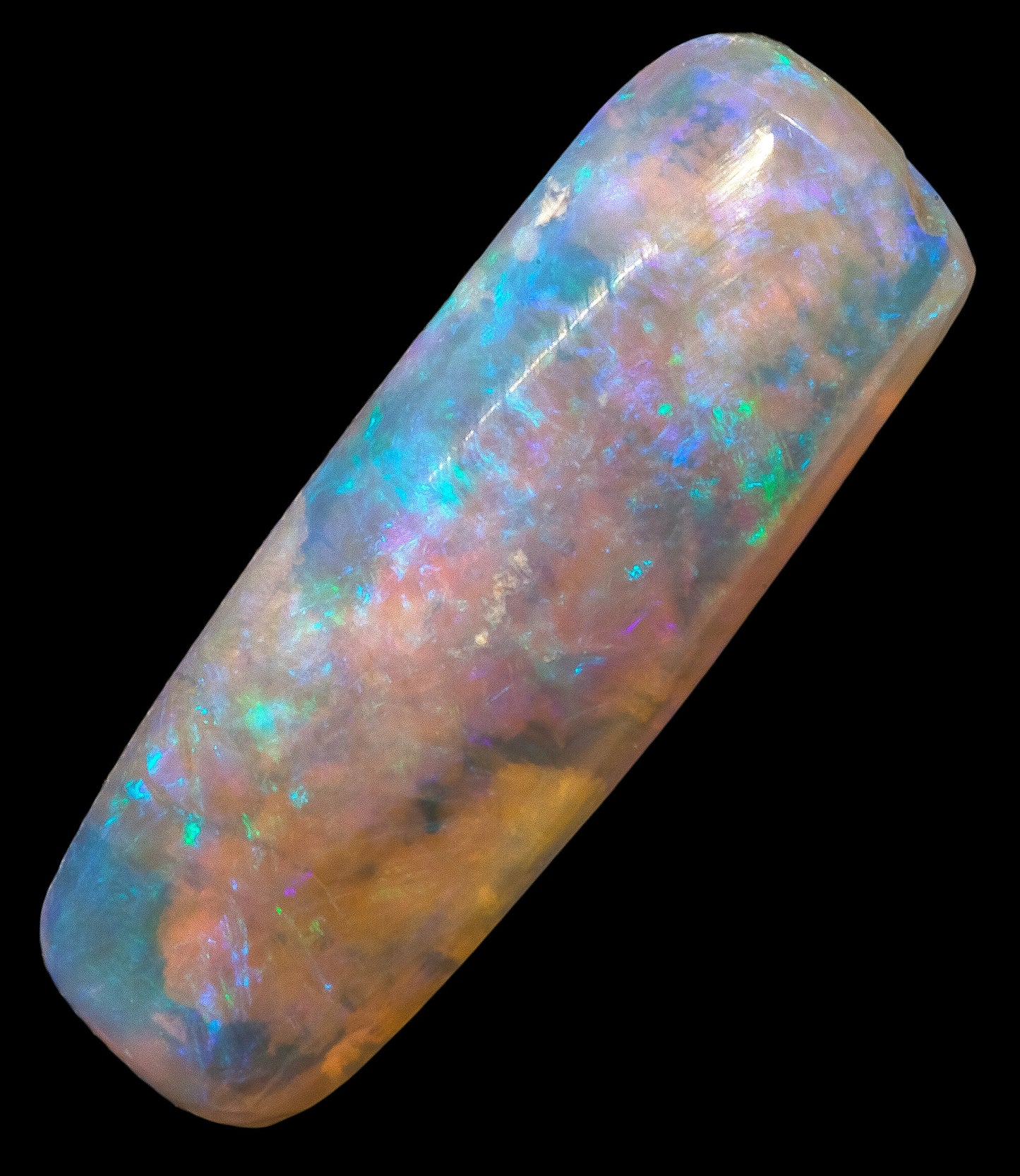 Crystal Australian polished Opal Belemnite