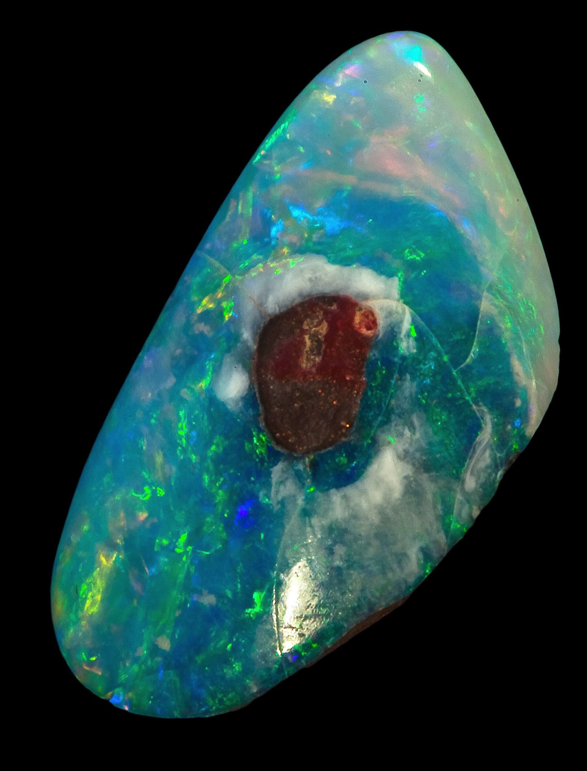 Cut and polished Australian boulder opal