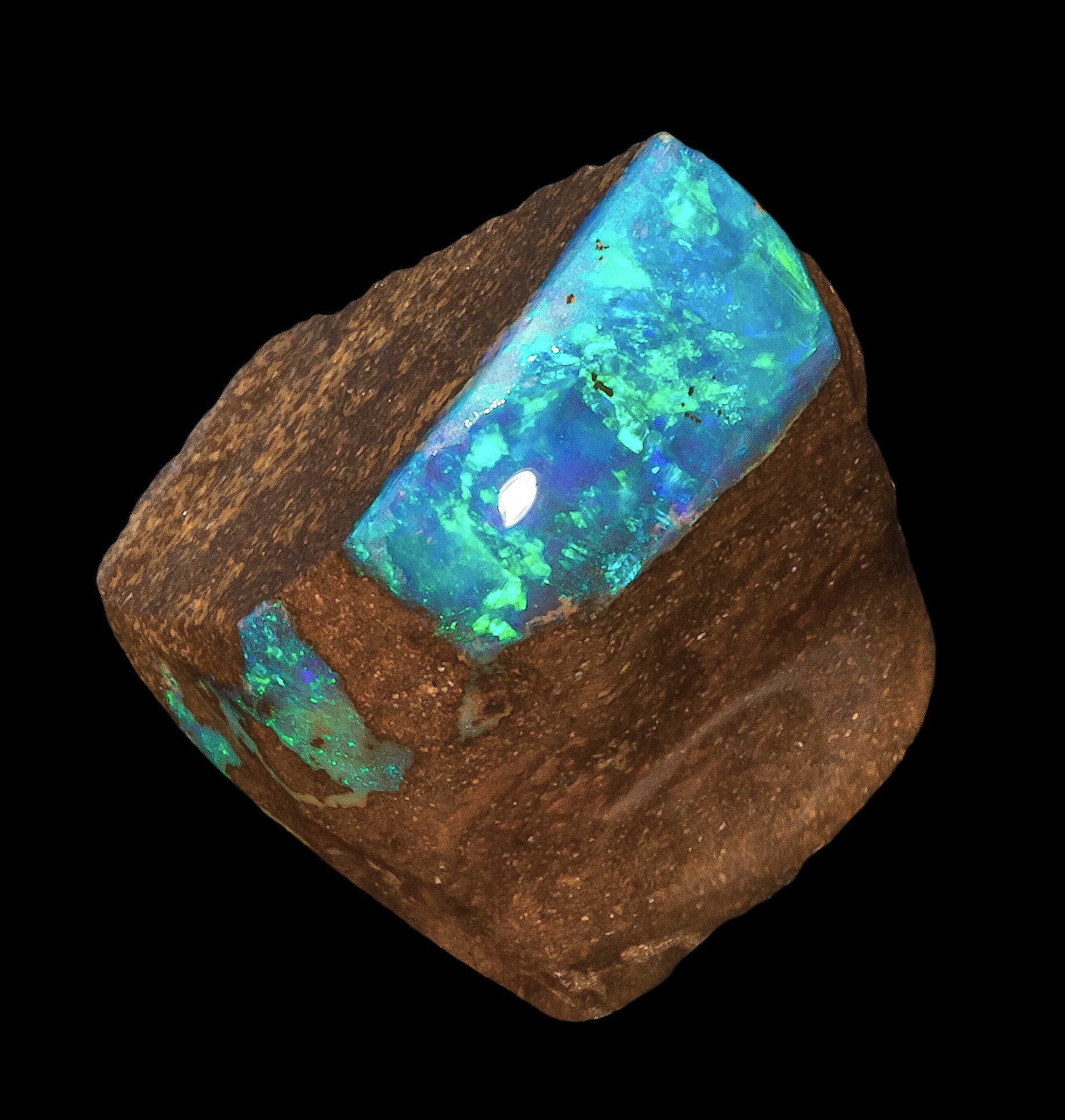 Australian Queensland boulder opal pre shaped