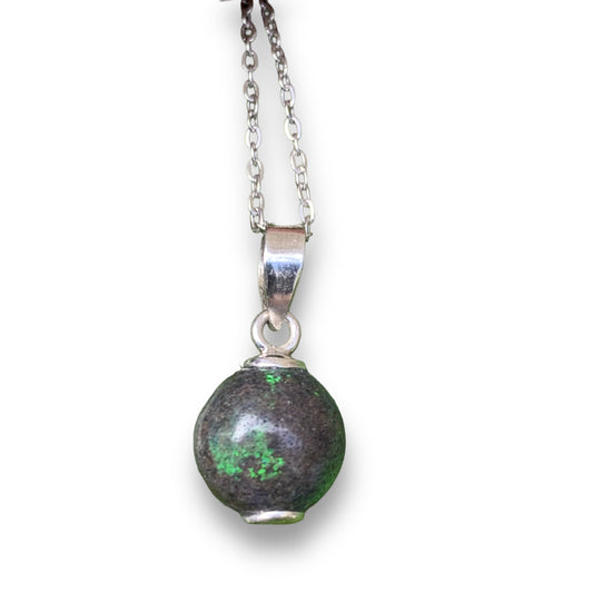 Andamooka Opal Bead with free Sterling Silver Chain - Opal Essence Wholesalers