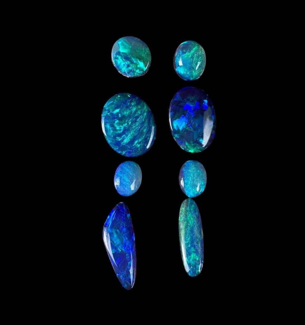 Opal Essence Opal Doublets Blue Green Matching sets 