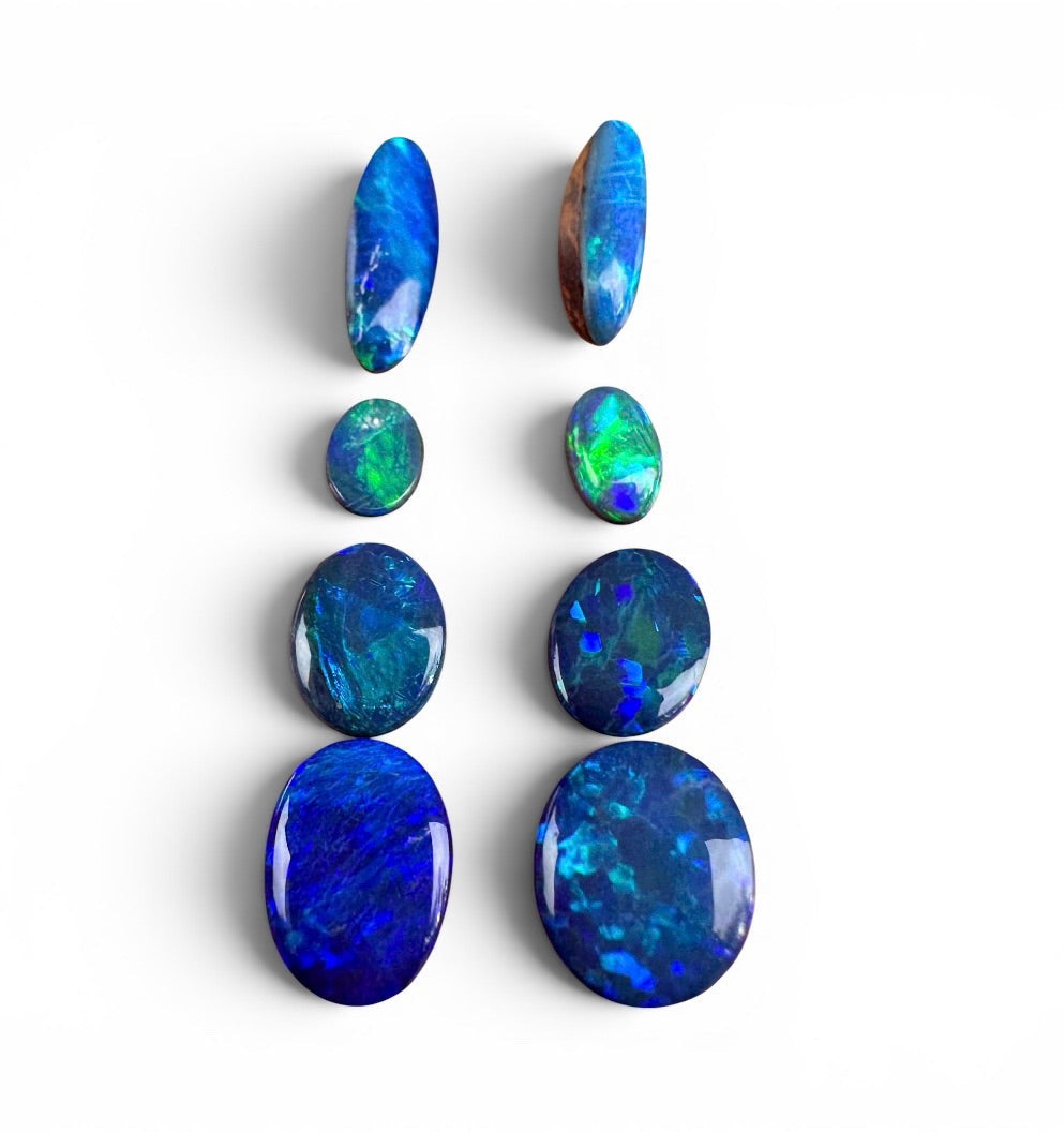 Opal Essence Opal Doublets Blue Green Matching sets 