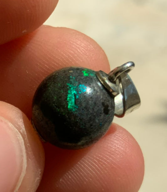 Australian matrix opal green and blue opal focal bead pendant 5ct