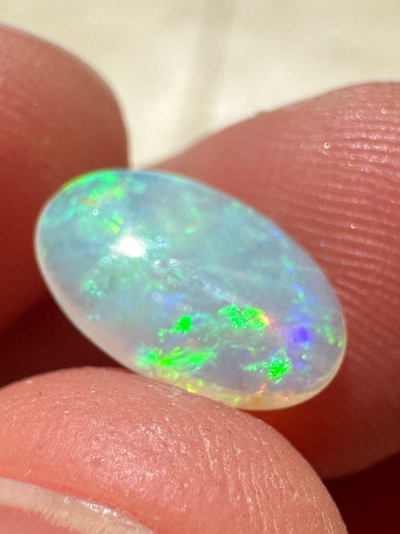 Australian Andamooka multicolored crystal opal unset pendant or ring 0.72 cts