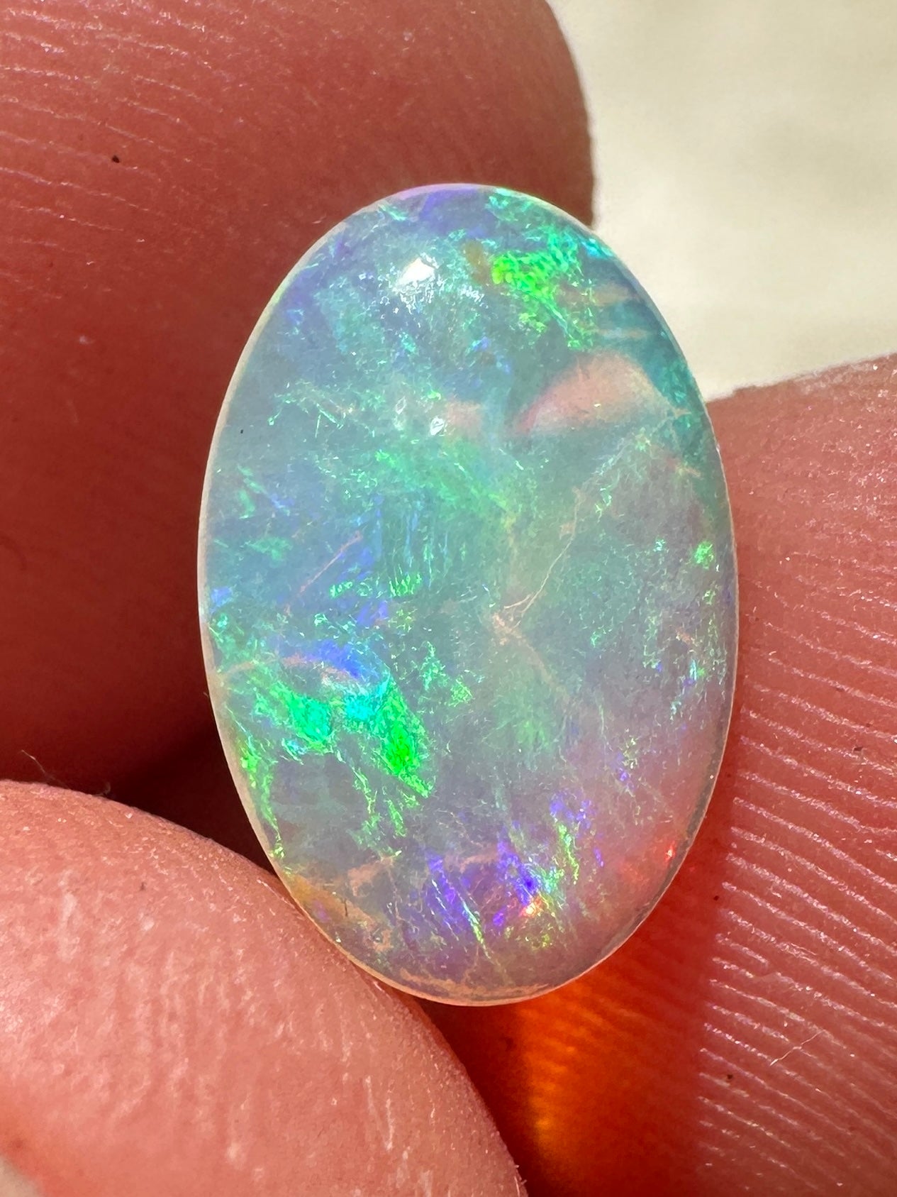 Australian Andamooka multicolored crystal opal unset pendant or ring 0.72 cts