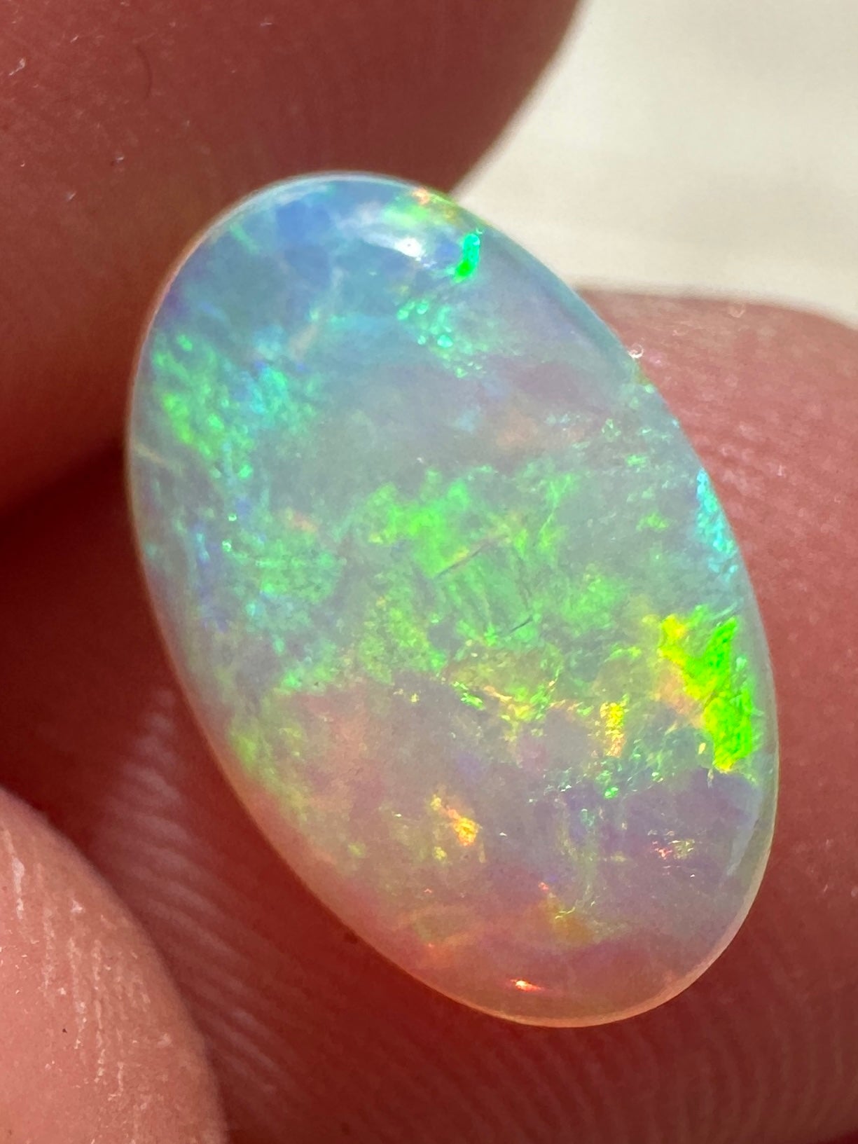Australian Andamooka multicolored crystal opal unset pendant or ring 0.72 cts