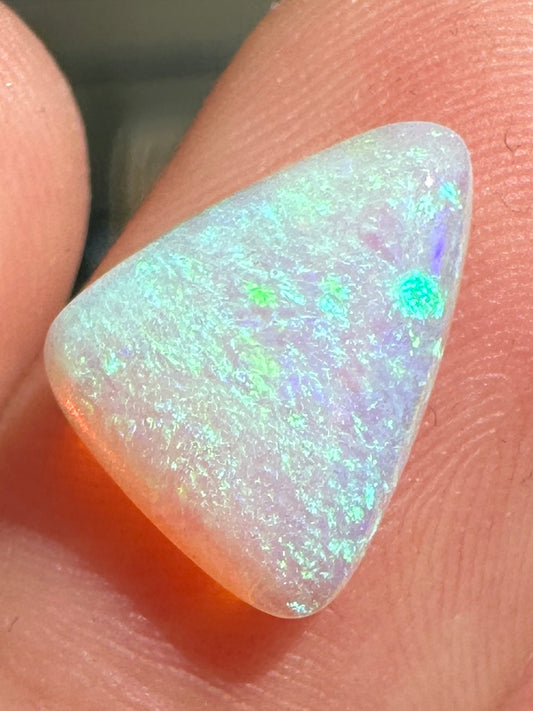 Australian Andamooka Multicolored Crystal Solidunset pendant or ring Opal 1.54 cts 