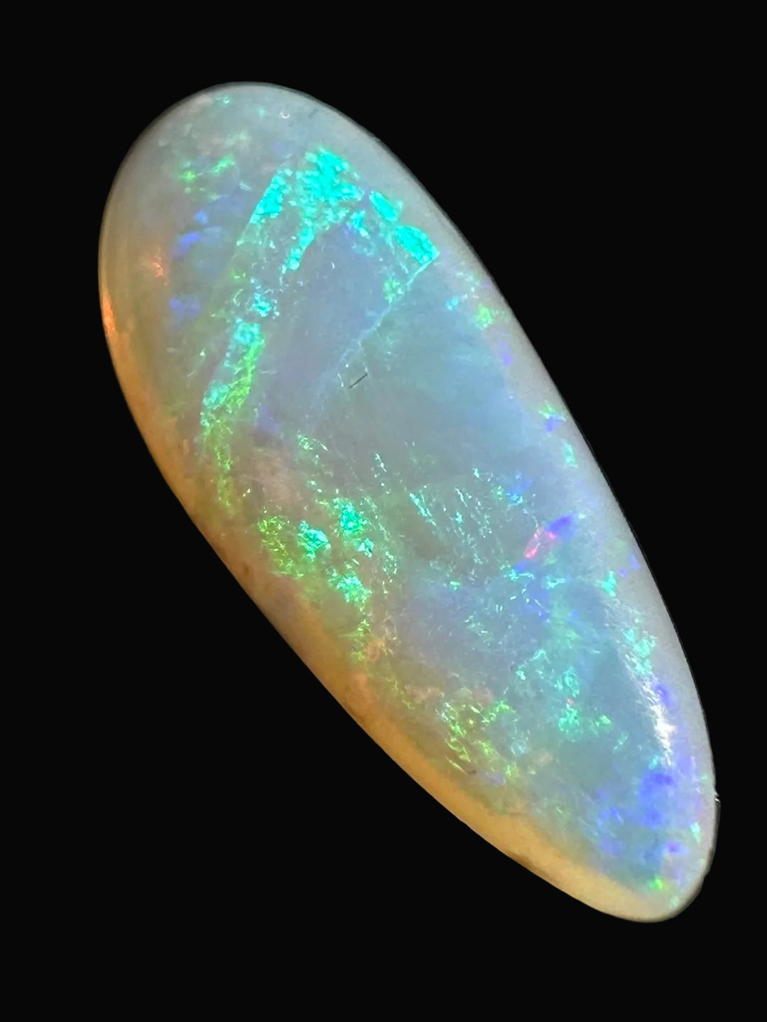 Australian Andamooka Multicolored Crystal Solid Opal unset pendant or cocktail ring 2.22 cts