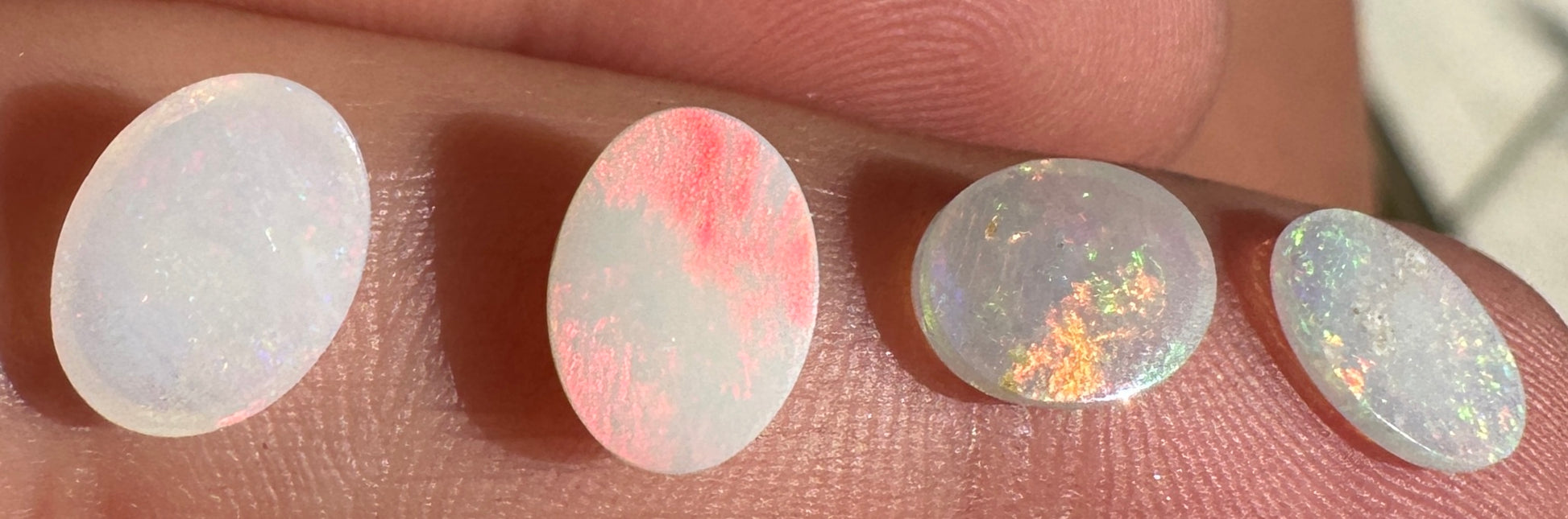 Australian Andamooka Multicolored Crystal Solid Opal unset pendant or earrings or rings 2.85 cts