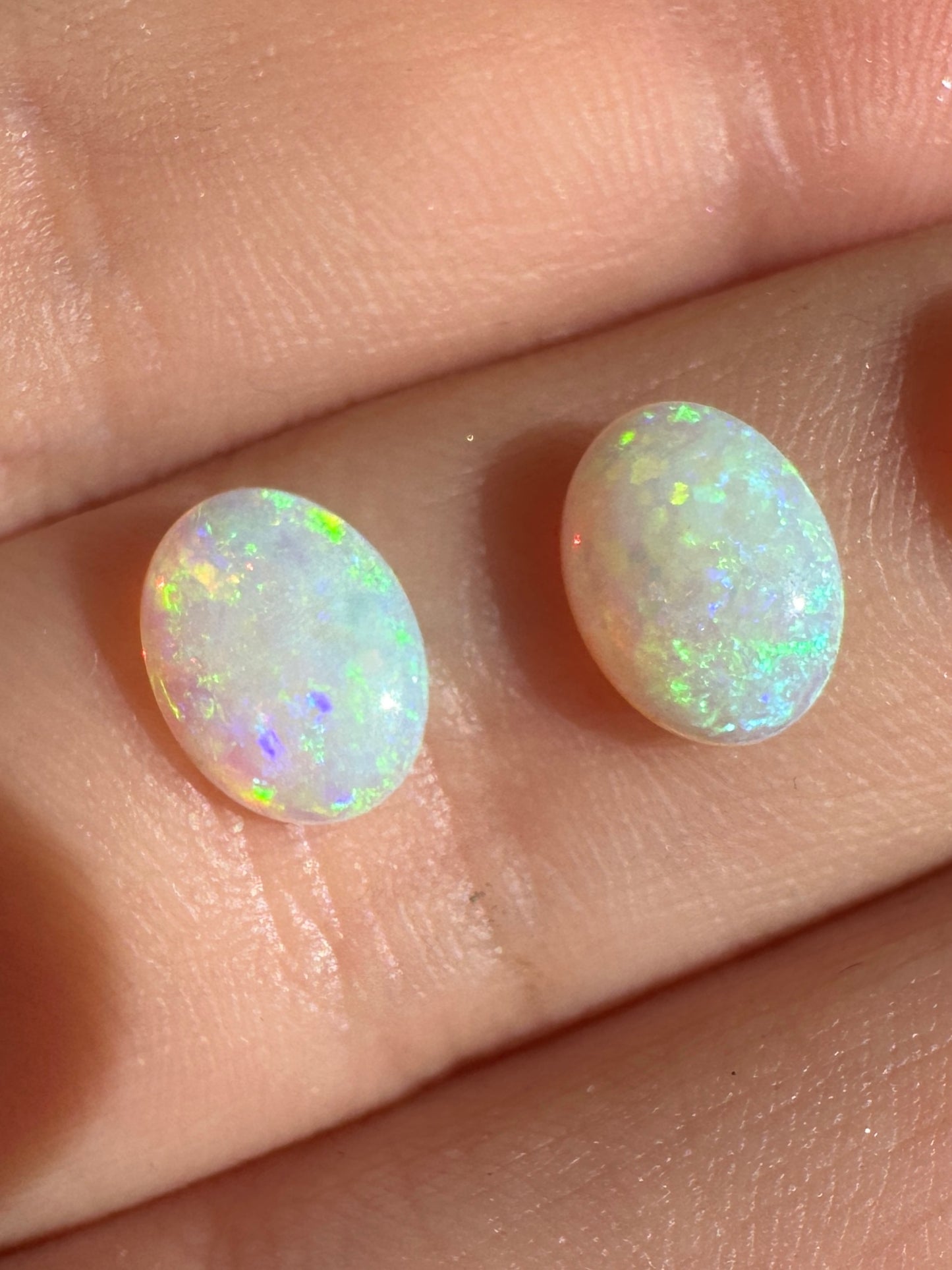 Australian Andamooka solid opal unset multicolored crystal pendant or earrings 1.305 cts