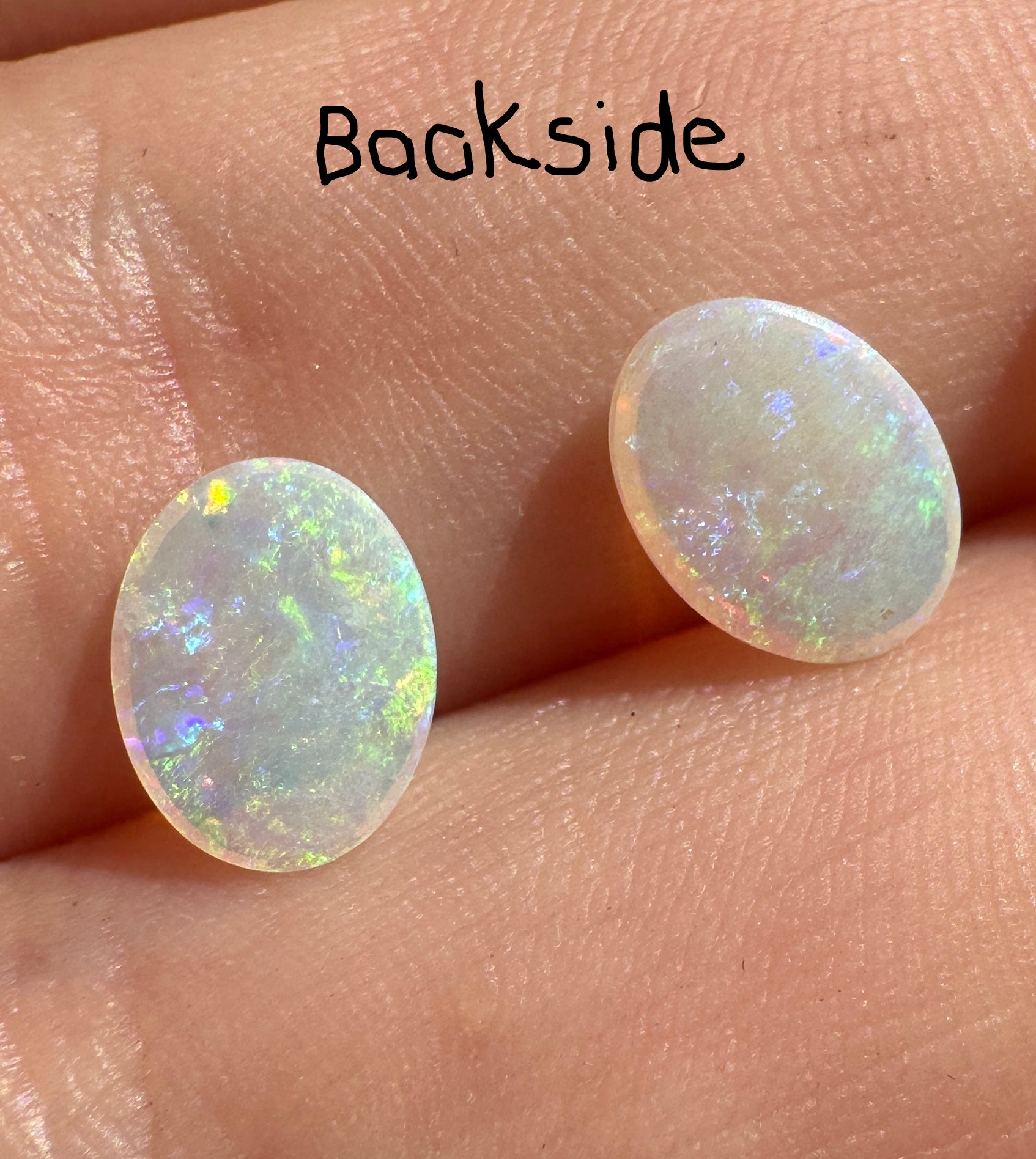Australian Andamooka solid opal unset multicolored crystal pendant or earrings 1.305 cts