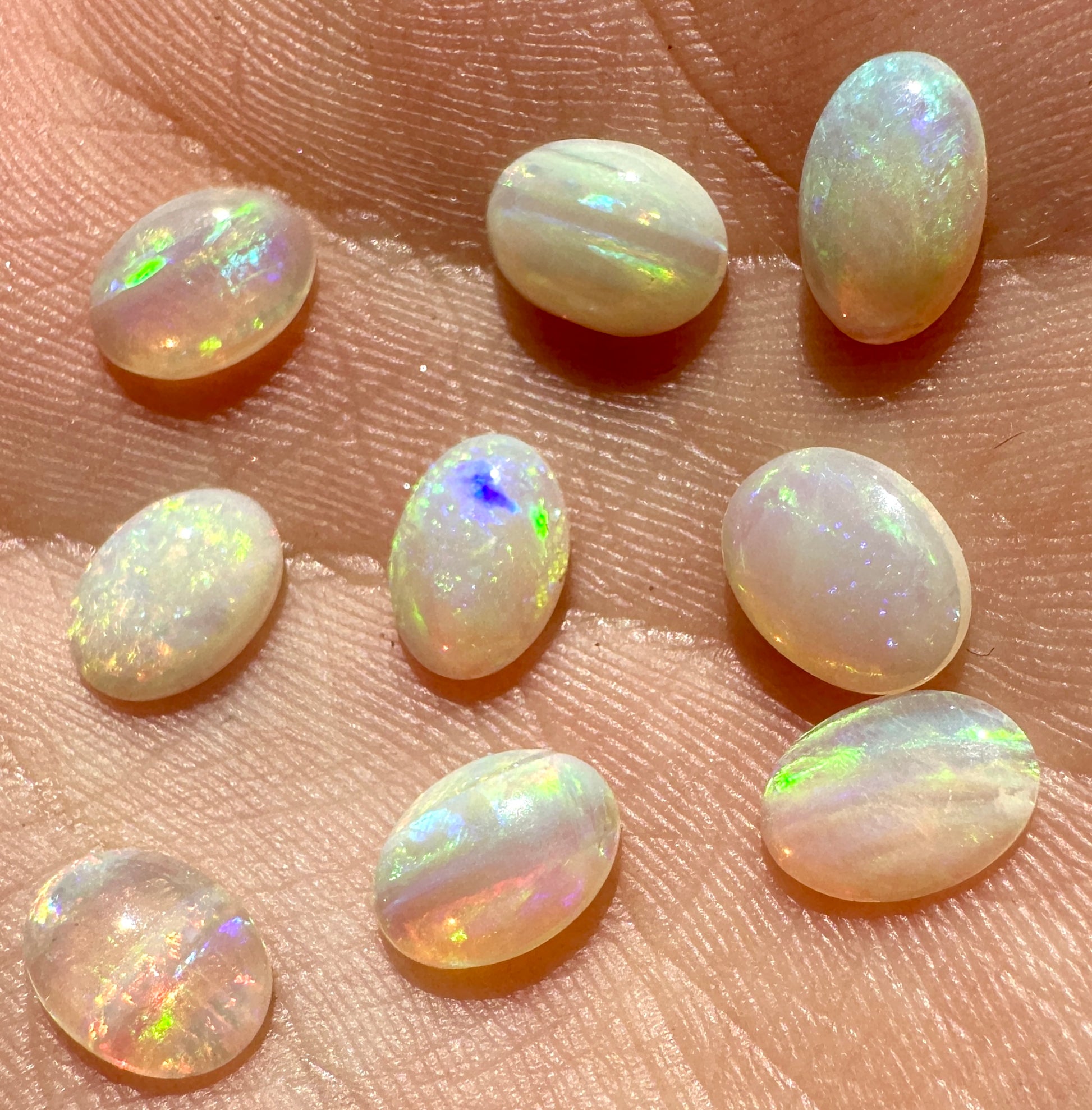 Australian Andamooka solid opal unset multicolored crystal pendant or earrings or bracelet 5.71 cts