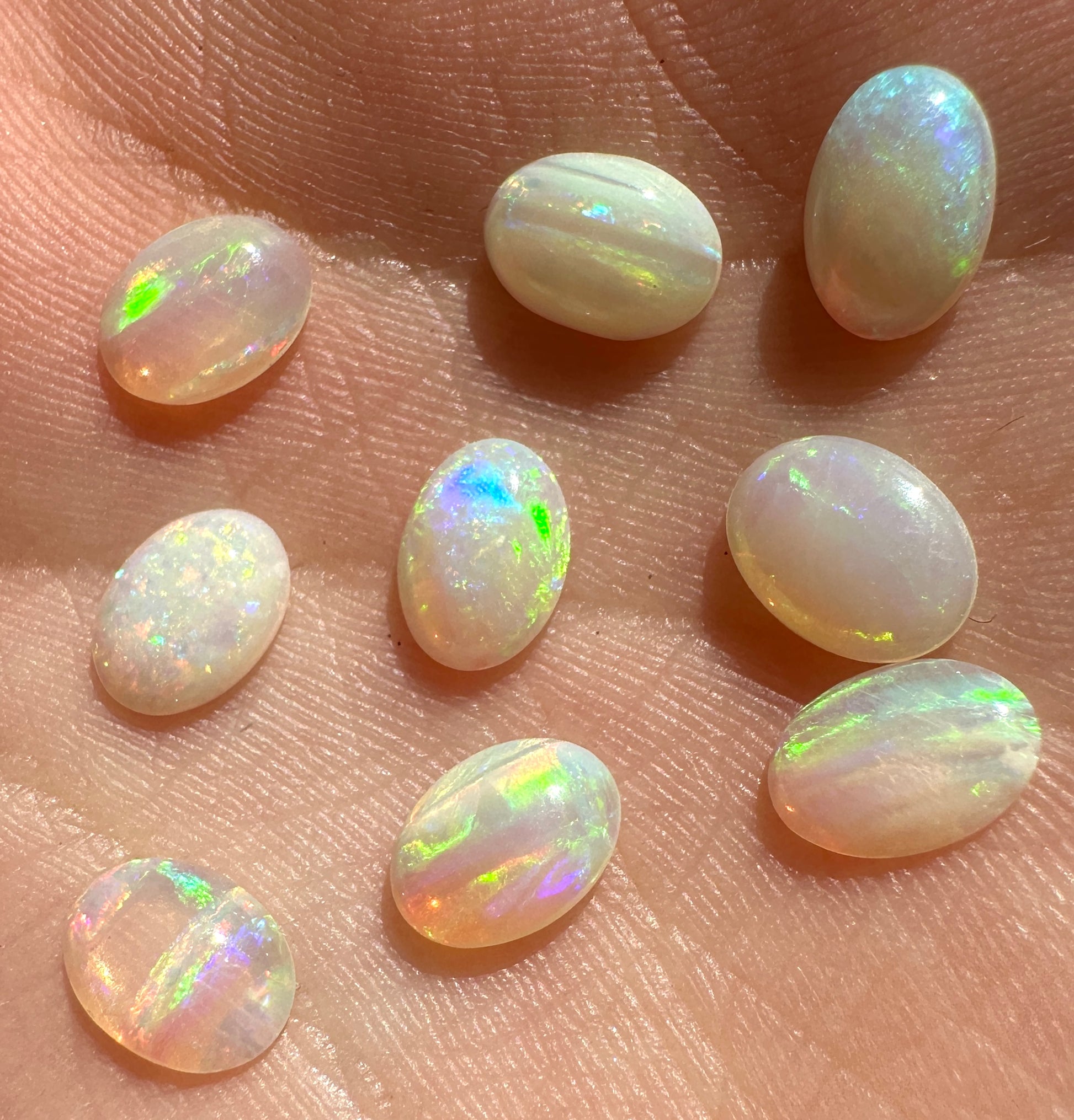 Australian Andamooka solid opal unset multicolored crystal pendant or earrings or bracelet 5.71 cts