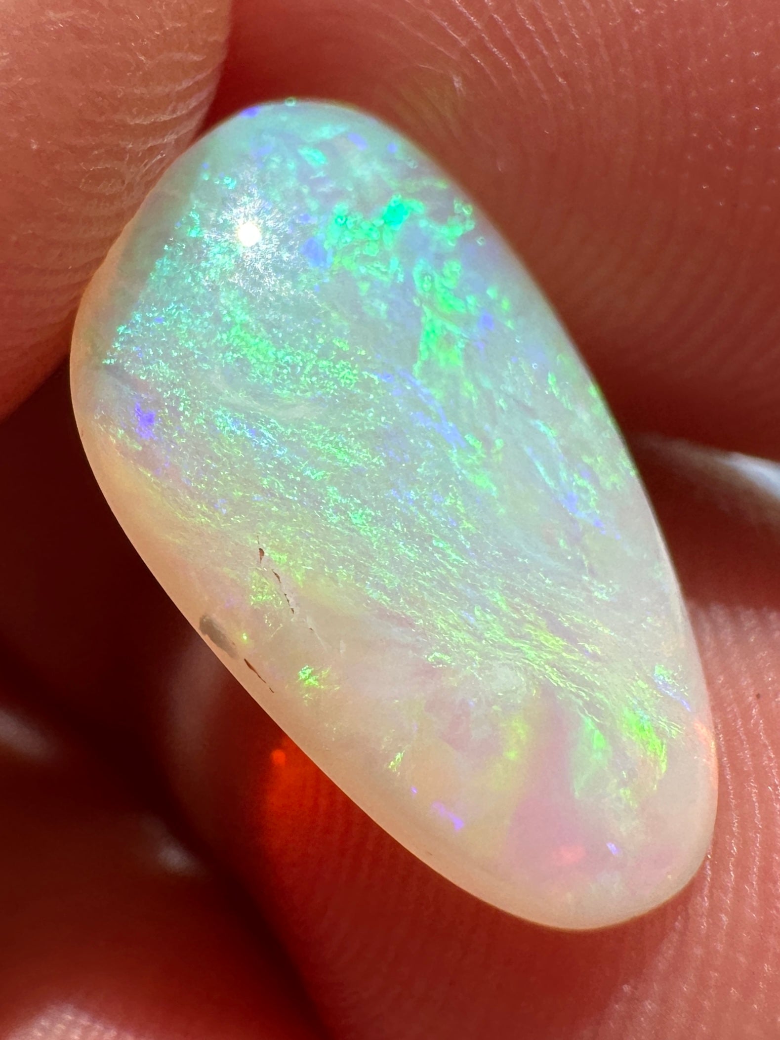 Australian Coober Pedy Crystal Opal multicolored unset pendant or ring 2.29 cts