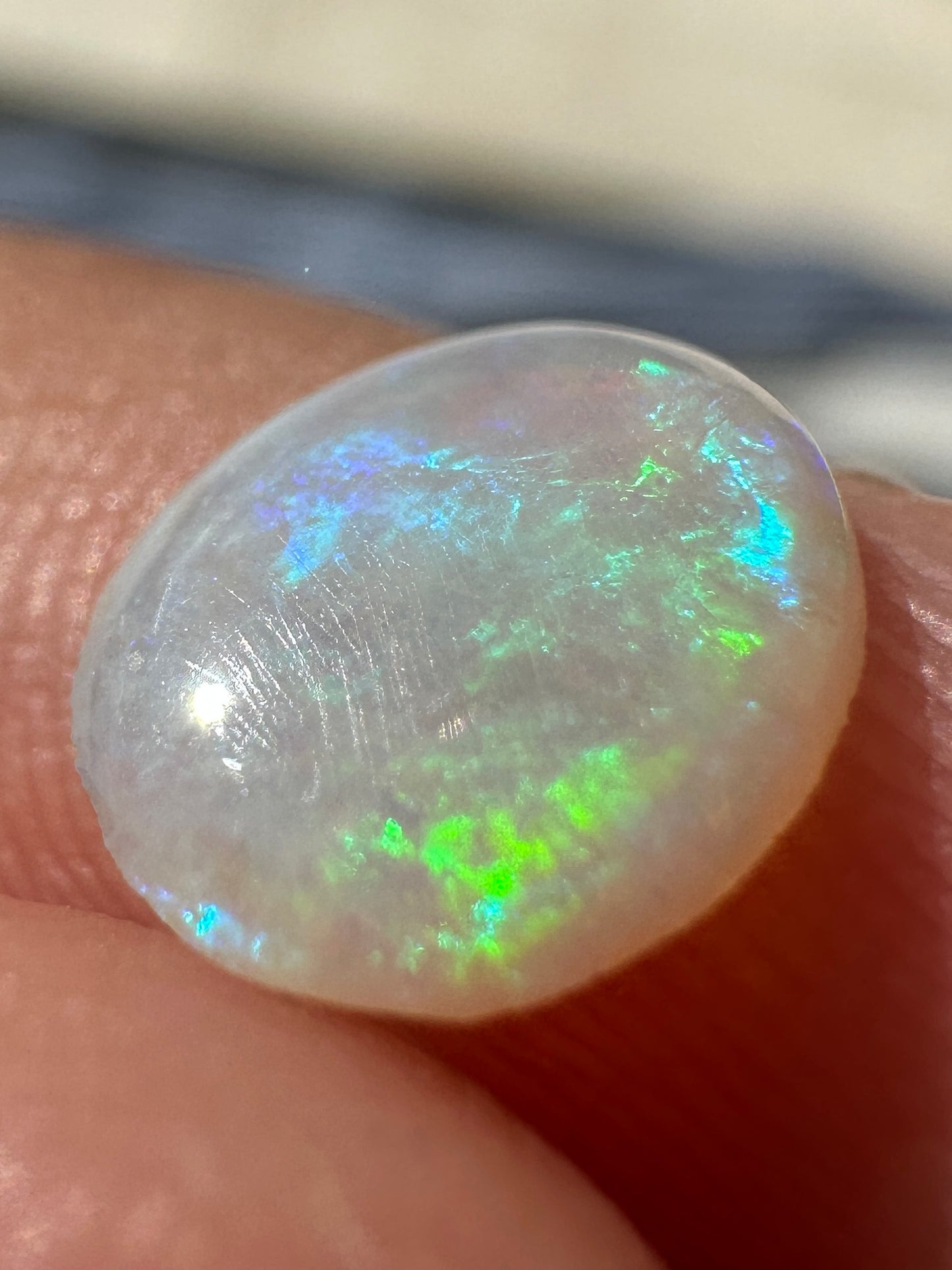 Australian Coober Pedy Crystal Opal multicolored unset pendant or ring 0.79 cts