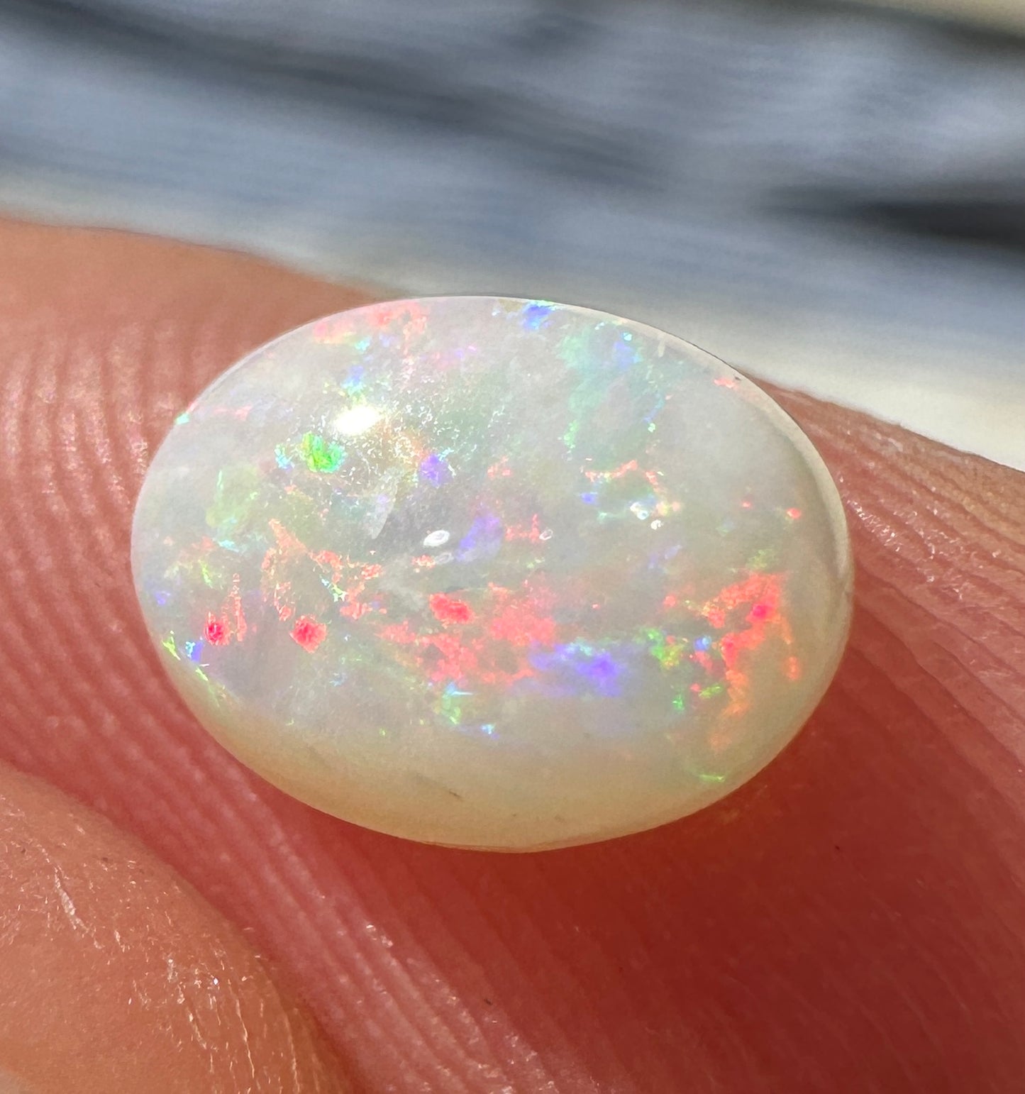 Australian Coober Pedy Crystal Opal multicolored unset pair pendant or ring 3.45 cts