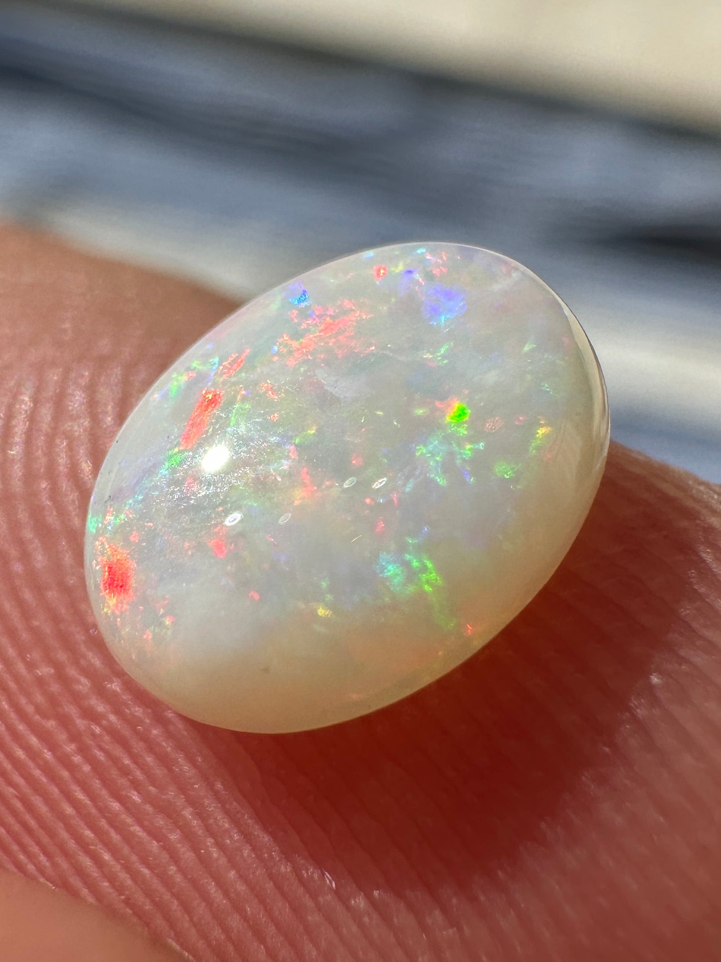 Australian Coober Pedy Crystal Opal multicolored unset pair pendant or ring 3.45 cts