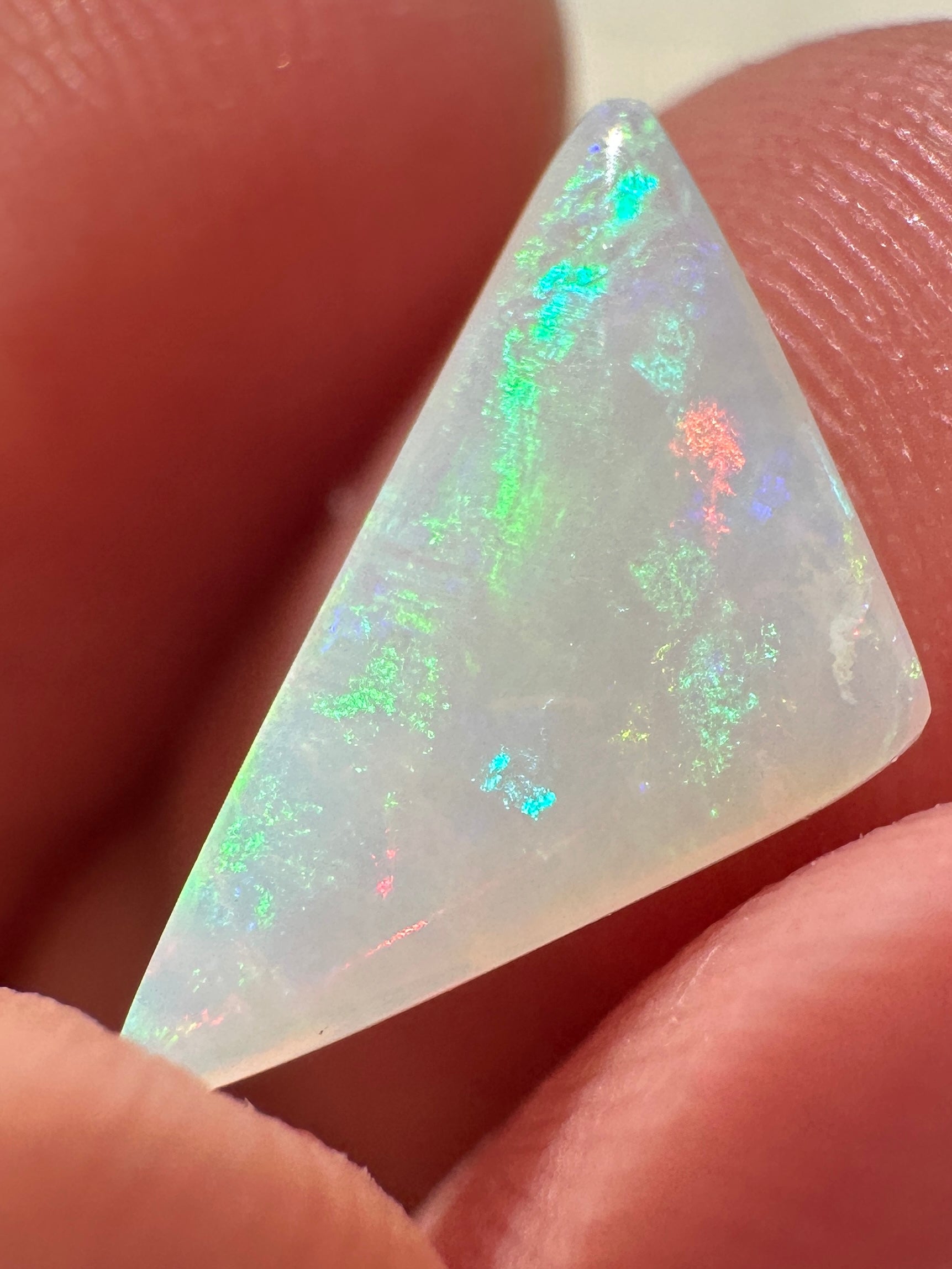 Australian Coober Pedy multicolored crystal opal unset pendant or ring 1.05 cts