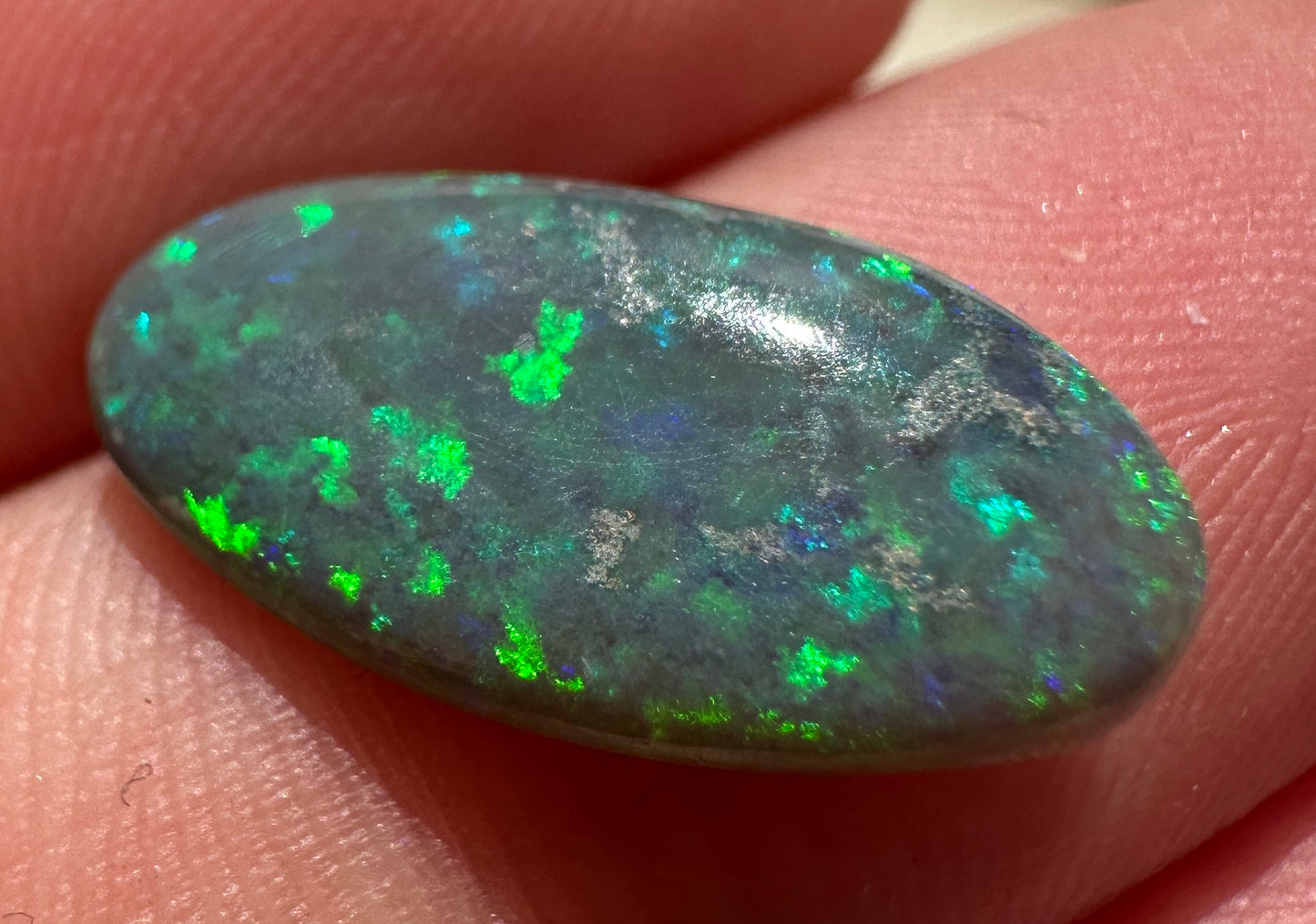 Australian lightning ridge crystal black opal unset pendant or ring 3.07 cts