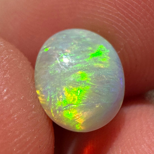 Australian lightning ridge Crystal Opal multicolored unset pendant or ring 1.09 cts