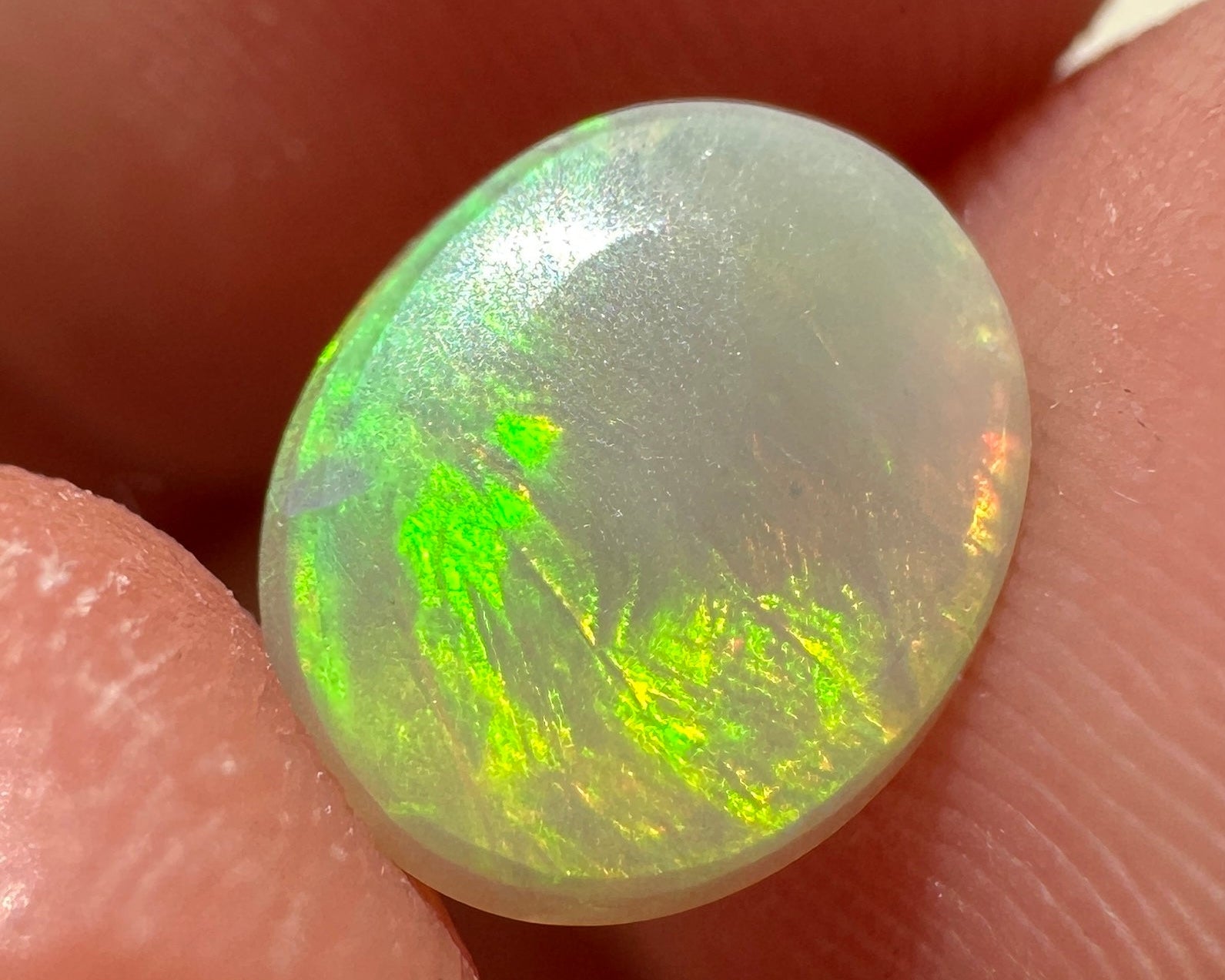 Australian lightning ridge Crystal Opal multicolored unset pendant or ring 1.09 cts