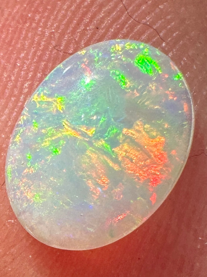 Australian lightning ridge Crystal Opal multicolored unset pendant or ring 0.60 cts