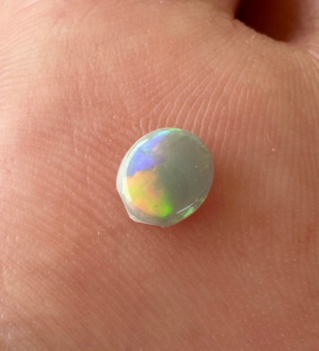 Australian lightning ridge unset red, purple, and green crystal pendant or earrings Opal 0.40cts 