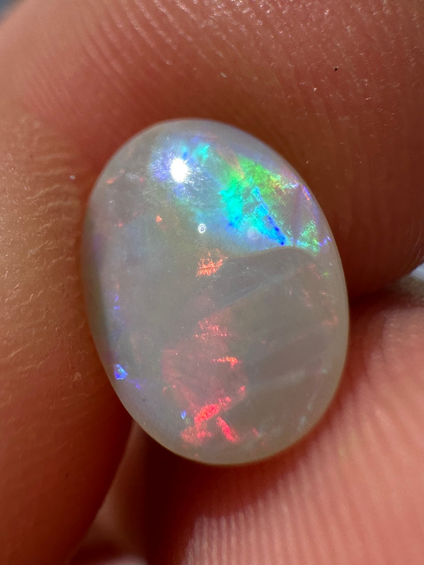 Australian mintabie dark base Crystal Opal multicolored unset pendant or ring 0.78 cts