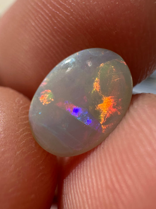 Australian mintabie dark base Crystal Opal multicolored unset pendant or ring 0.78 cts