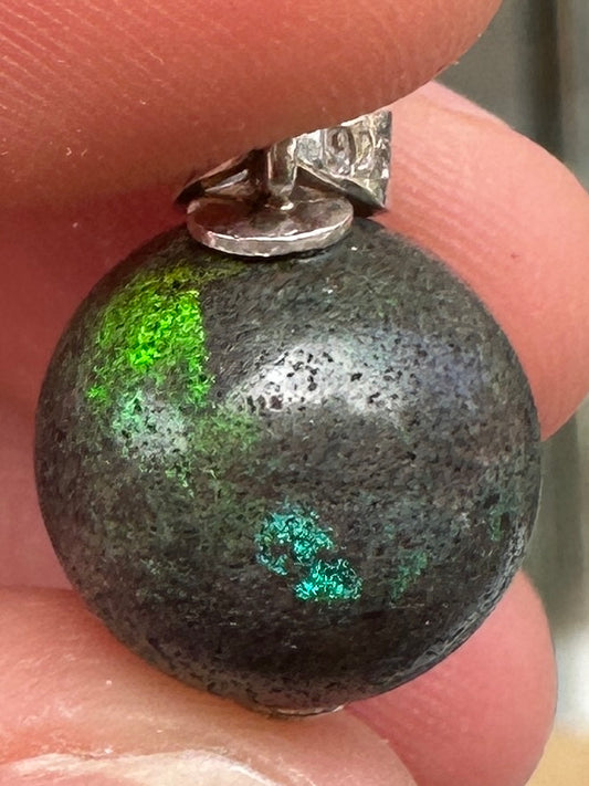 Australian Andamooka Matrix Opal Pendant Green Blue 11.91 cts