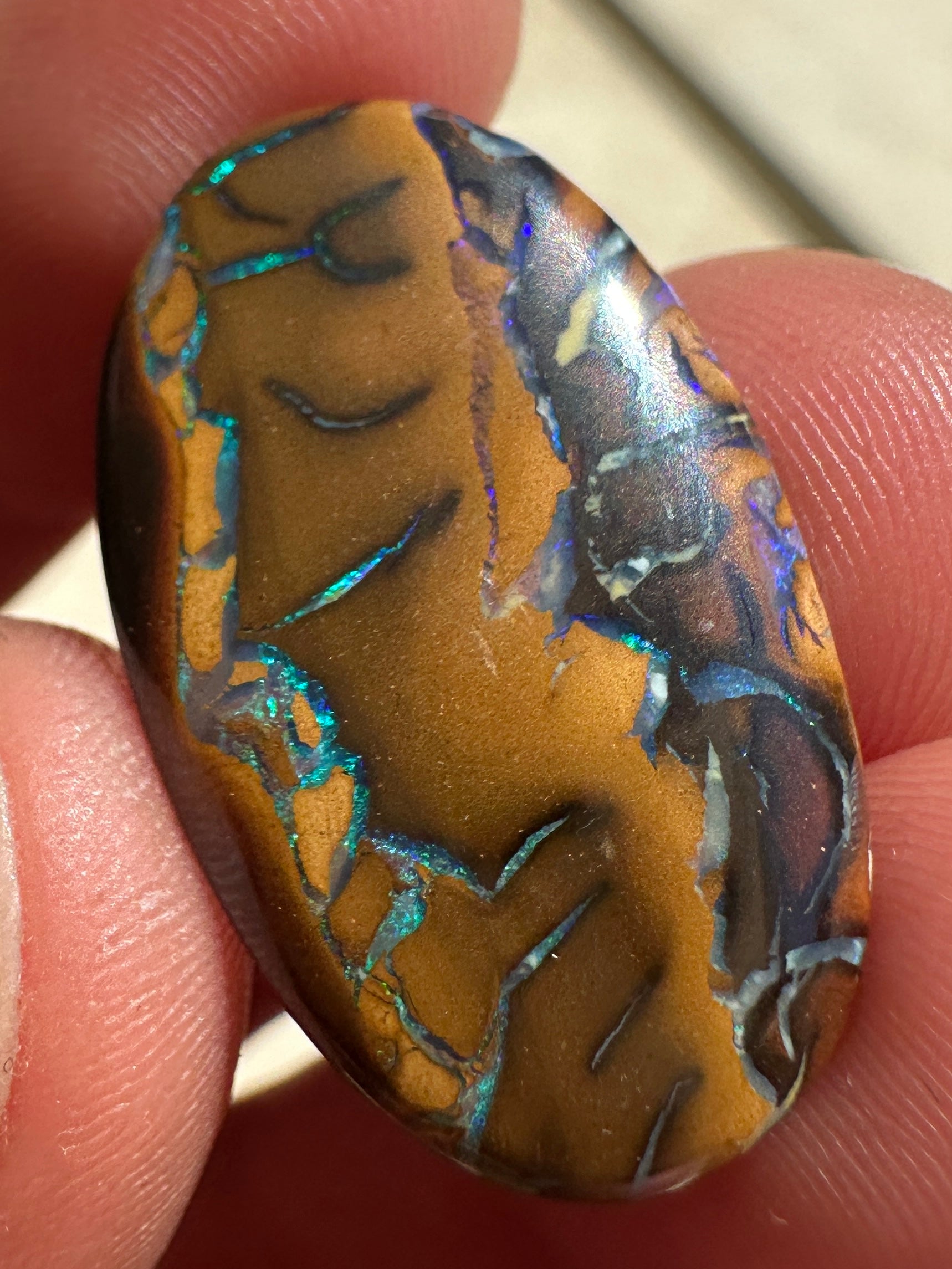 Australian Queensland Boulder multicolored unset pendant Opal 10.39 cts