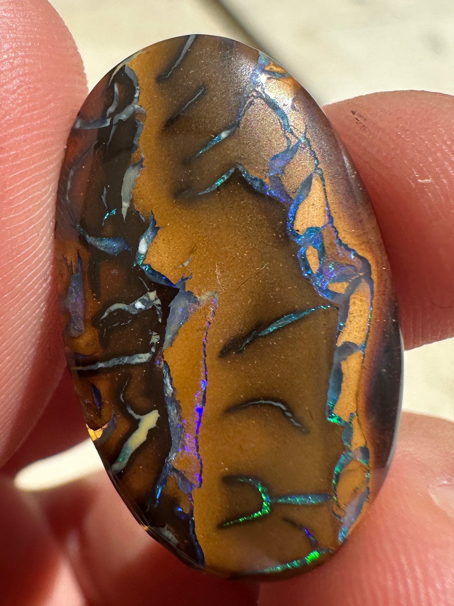 Australian Queensland Boulder multicolored unset pendant Opal 10.39 cts