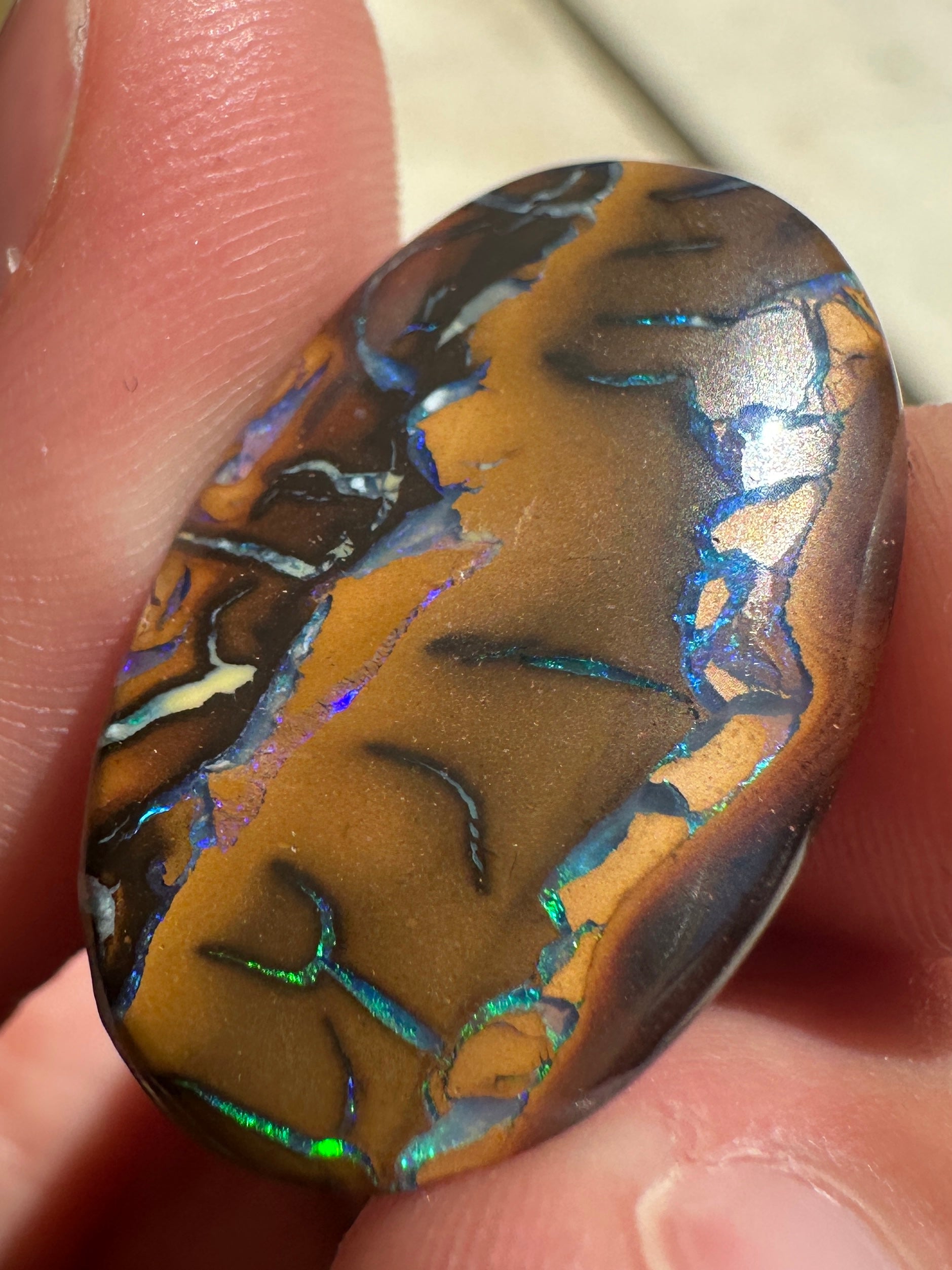 Australian Queensland Boulder multicolored unset pendant Opal 10.39 cts