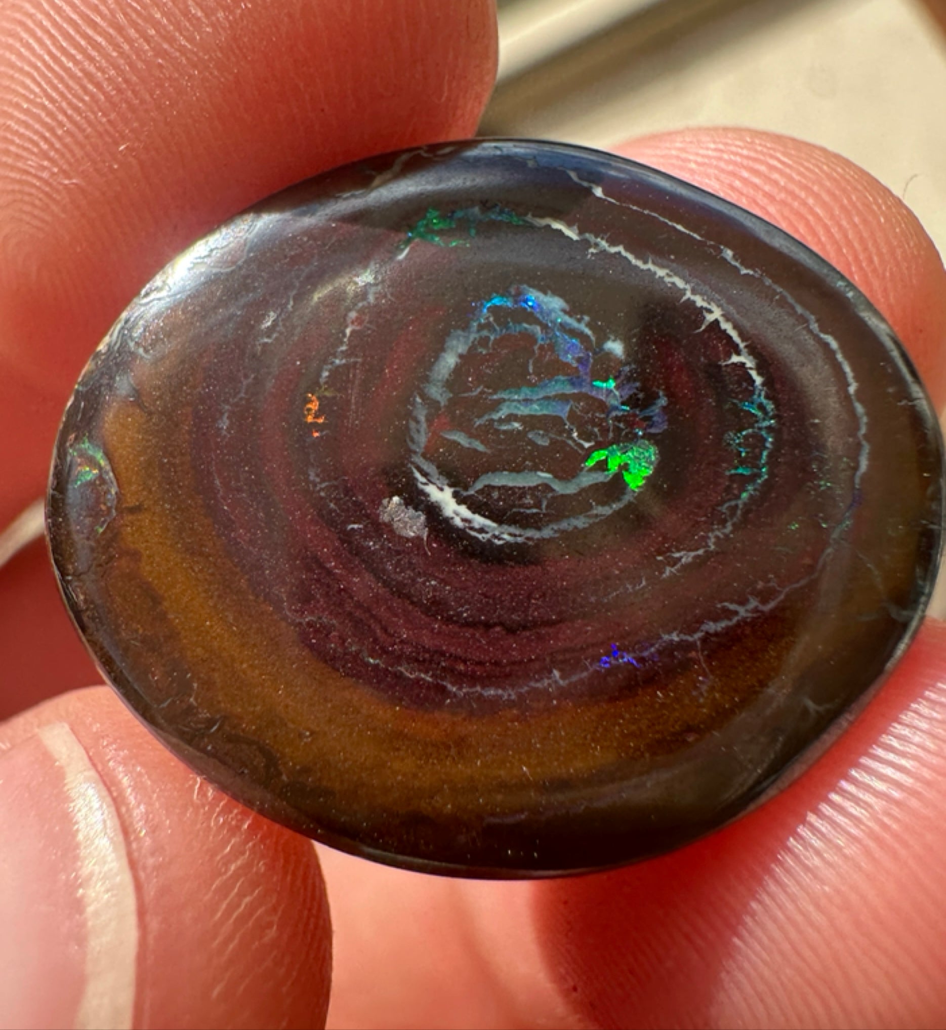 Australian Queensland Boulder multicolored unset pendant opal 18.41 ct