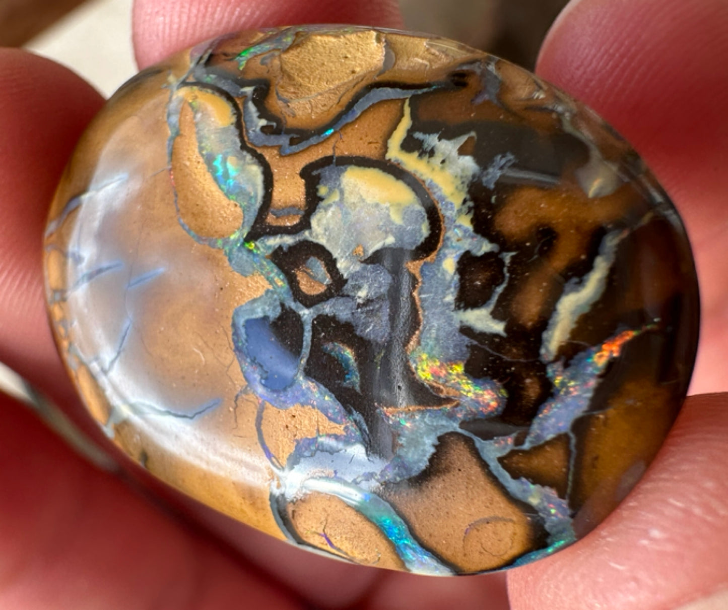 Australian Queensland Boulder multicolored unset pendant opal 22.43 ct