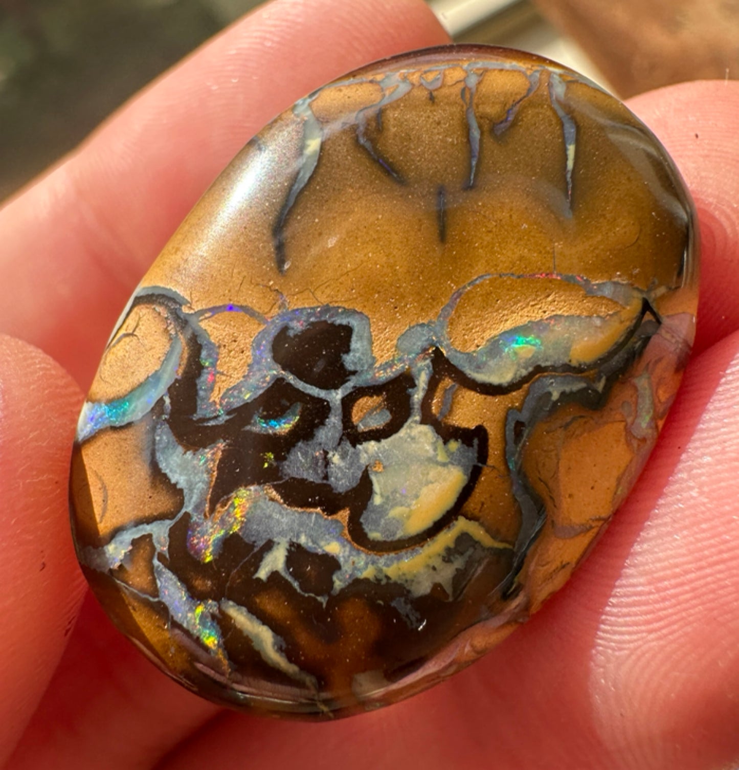 Australian Queensland Boulder multicolored unset pendant opal 22.43 ct