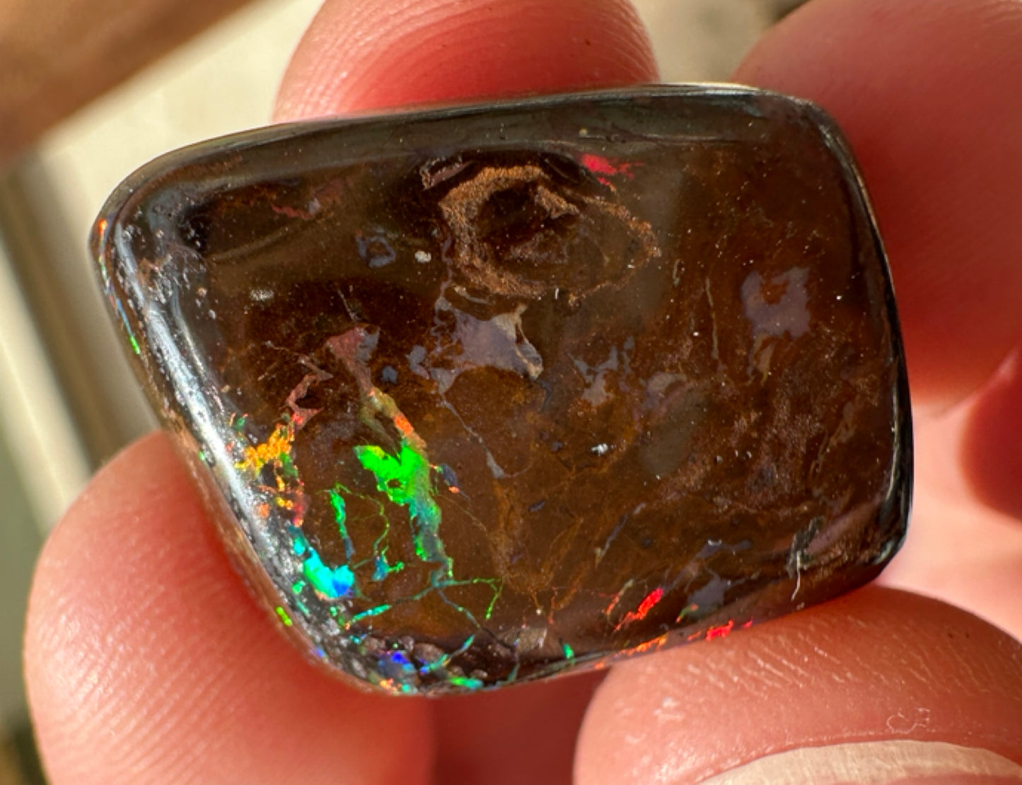 Australian Queensland Boulder multicolored unset pendant opal 25.44 ct